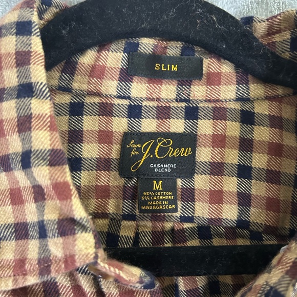 J. Crew cashmere blend plaid button down - Picture 4 of 9